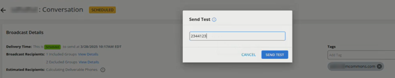 send test